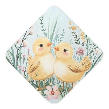 Imagem de Toalhas de bebê com capuz ultra macias absorventes toalhas de banho fofas de galinhas musselina algodão toalhas de banho para recém-nascidos bebês bebês 89 x 89 centímetros