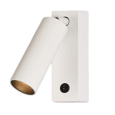 Imagem de Luminária de leitura de parede com interruptor, LED 3W para cabeceira, iluminação de destaque com fio, ajustável, direta para quarto, galeria e corredor (preta, 3000K)