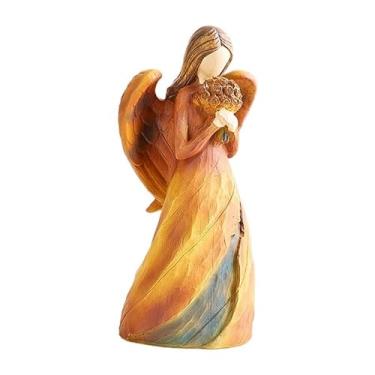 Imagem de FLCPJGV Estatueta de Anjo em Resina, Estátua Colecionável, Escultura Detalhada Feita à Mão, Objeto Decorativo para Prateleira, Mesa, Casa Ou Festa, Style E, Tamanho real