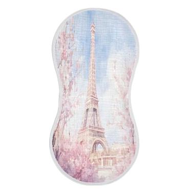 Imagem de xigua Conjunto de 4 panos de musselina para bebês da Torre Eiffel, super macios e absorventes, roupas de arroto de algodão, presente de chá para recém-nascidos, bebês meninas e meninos