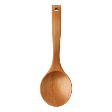 Imagem de Bambu Colher Concha Japonesa Para Sopa, Feijão e Caldos, Madeira Natural, Design Ergonômico, Utensílio de Cozinha Tradicional