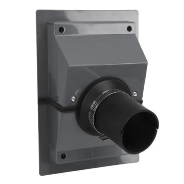 Imagem de NOENNULL Kit de cobertura de linha de penetração de parede HVAC conjunto de linha AC dividida capa de parede para ar condicionado interno e externo (cinza)