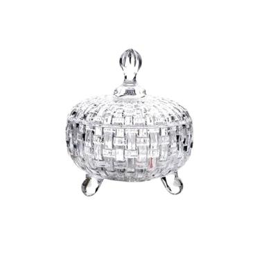 Imagem de Fruteira Prato decorativo de frutas, redondo, caixa de armazenamento de frutas, para casa, cozinha, hotel, restaurante, lanche, prato de doces Decoração de mesa(Clear)