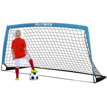 Imagem de Soccer Goal RUNBOW, portátil para crianças de 6 x 4 pés com bolsa de t