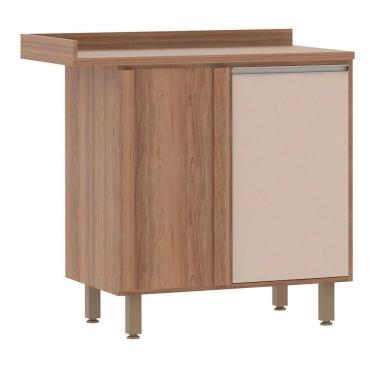 Imagem de Balcão Cozinha 95Cm Canto Reto 1 Porta Connect Lari Luciane Móveis