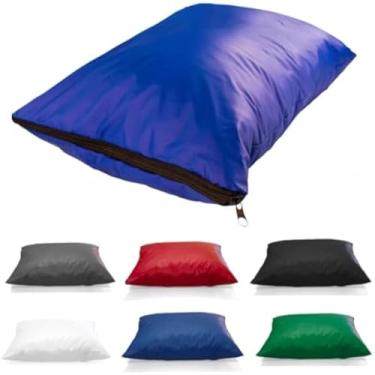 Imagem de Capa de travesseiro de algodao macio azul, decoracao da cama, luxuoso