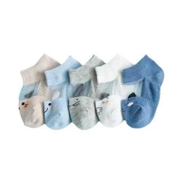 Imagem de Meias De Algodão Para Bebês Recém-nascidos, Meninos E Meninas, 5 Pares