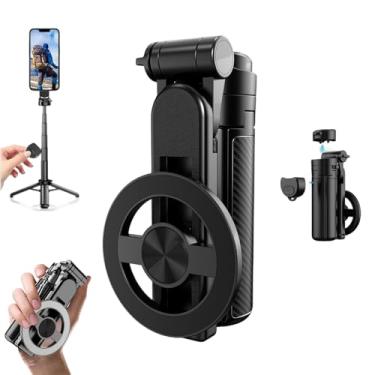 Imagem de Bastão de selfie magnético multifuncional 4 em 1 com rotação de 360°, suporte de telefone com controle remoto sem fio para iPhone e Android, tripé de telefone para casa, viagens, vlogging e gravação