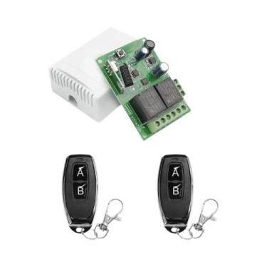 Imagem de Interruptor De Controle Remoto Sem Fio Universal 433Mhz 10A 2 Canais P