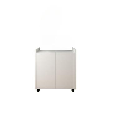 Imagem de Organizador Multiuso Armárinho 02 Portas Armazenamento Eficiente Para Escritório e Sala de Estar Ideal para Profissionais e Moradores de Apartamento(Branco)