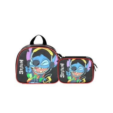 Imagem de Kit Lilo Stitch Lancheira Térmica + Estojo Box Menino Luxo - Luxcel, p