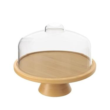 Imagem de Suporte para bolos em bambu em forma de cúpula, 26,5 cm
