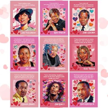 Imagem de Dazoratix Decorações do mês da história negra - 9 peças, citações inspiradoras do Dia dos Namorados, rosa, cartazes para sala de aula, quadro de avisos, decoração motivacional afro-americana para