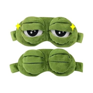 Imagem de Máscara De Dormir 3D Em Forma De Sapo, Protetor De Olhos Natural E Por