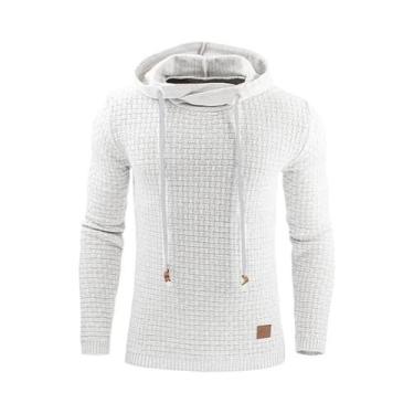 Imagem de Moletom Casual Oversize Quente Em Cor Sólida Com Zíper Para Homens E M