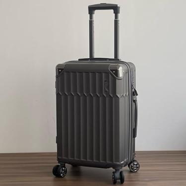 Imagem de Mala de Bordo ABS 10kg 17” a 21” Polegadas Mala de Viagem com Rodinhas 360° Cadeado Código (Cinza-19”(10KG) Modelo-DDD333)