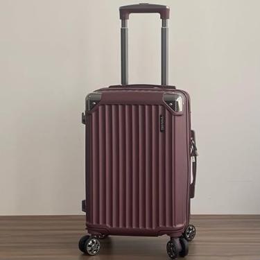 Imagem de Mala de Bordo ABS 10kg 17” a 21” Polegadas Mala de Viagem com Rodinhas 360° Cadeado Código (Vinho-17”(8KG) Modelo-DDD333)