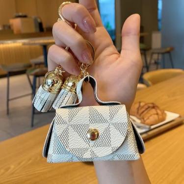 Imagem de Carteira feminina pequena de couro sintético, porta-cartões de crédito resistente à água, Branco G, Clássico