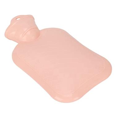 Imagem de VINGVO Saco de água quente, bolsa de aquecimento de 500 ml, saco de água quente de PVC macio, à prova de explosão, portátil, grande, garrafa de água quente para o inverno (rosa)