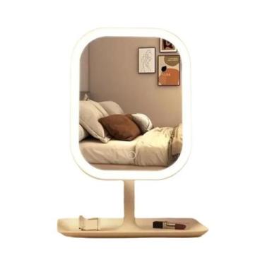 Imagem de Espelho De Maquiagem De Mesa Para Quarto De Meninas Com Luz, Novo Esti