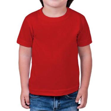 Imagem de Camiseta Infantil Unissex Lisa Manga Curta Tecido 100% Algodão Premium