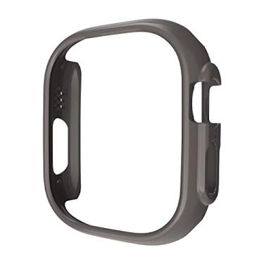 Imagem de KAPPDE Capa de PC oca para Apple Watch Ultra 49mm amortecedor rígido Iwatch Ultra Protetor de tela Capa protetora para Iwatch 8 Pro 49mm (Cor: Cinza, Tamanho: Ultra 49MM)