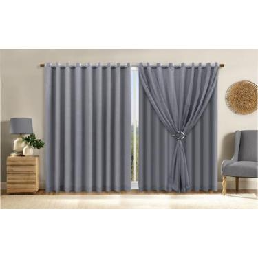 Imagem de Cortina Voil Trabalhado Cross 10.00 X 2.50 Forro Microfibra - J&C ACES