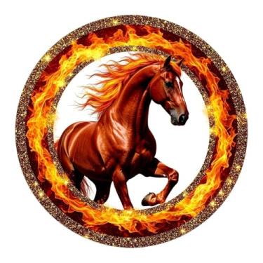 Imagem de Ｂｅｓｇａ Adesivo decorativo para geladeira com o tema "Ano do Cavalo", decoração divertida para casa, placa decorativa plana 2D em acrílico para, Style C