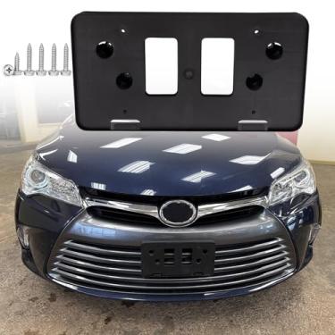 Imagem de FASTCHE Suporte de quadro de placa de carro para para-choque dianteiro compatível com Toyota Camry LE/XLE 2015 2016 2017 Substituição do suporte de placa de licença # 7510106030 TO1068129