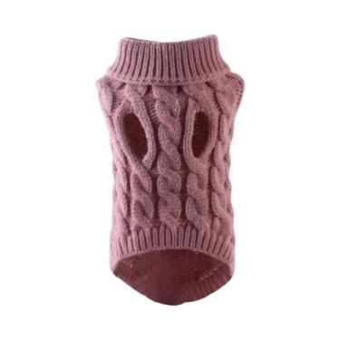 Imagem de Suéter De Lã Quente Para Cães Pequenos, Moda Outono Inverno, Cor Sólid