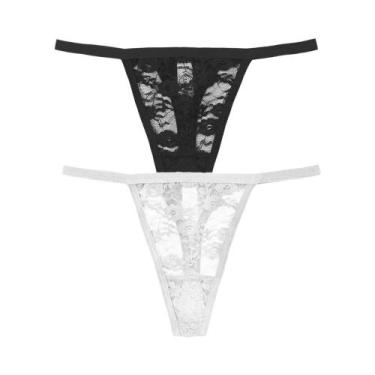 Imagem de Conjunto De Calcinhas Sexy De Renda De Cintura Baixa Para Mulheres 2 P