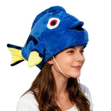 Imagem de Jococs Chapéu de peixe azul fantasia de animal marinho cosplay festa temática