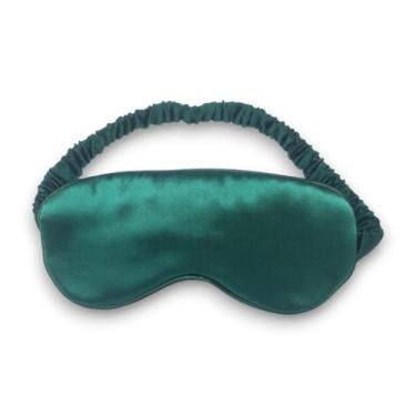 Imagem de Máscara de olho de seda dupla face com bloqueio de luz - Máscara de olho de tecido macio respirável confortável para homens e mulheres, alça ajustável para cochilos de viagem em casa e escritório