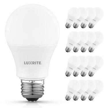 Imagem de Lâmpada LED LUXRITE A19 8W 800LM 3000K branca macia (pacote com 16)