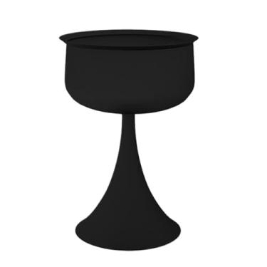 Imagem de Mesa de centro moderna, mesa lateral de sofá, mesa redonda de metal doméstica, mesa pequena para quarto, sala de estar, café e sala de estudo simples (preto)