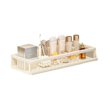Imagem de Prateleira De Canto Amarela E Branca Para Banheiro, Organizador De Sha