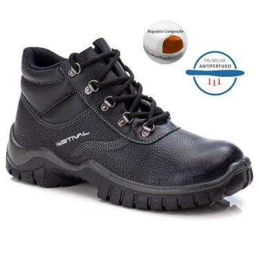Imagem de Bota de Segurança em Couro Preto Estival WO10033S1LPT Bico Composite e