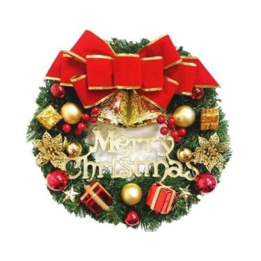 Imagem de Guirlanda De Natal De 30CM Para Decoração De Porta E Janela, Ornamento