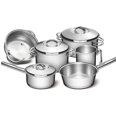 Imagem de Jogo De Panelas Fundo Triplo Tramontina Solar 65510200 Inox 65510200