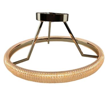 Imagem de Lustre Luminaria 3 Em 1 Pendente Anel Arco Led Perfil Infinito Moderno Luxo Sala De Jantar Quarto