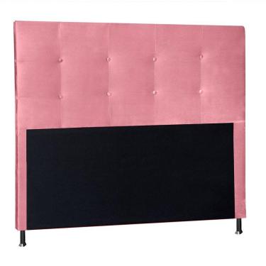 Imagem de Cabeceira Casal 1,40m Berlim Suede Rosa
