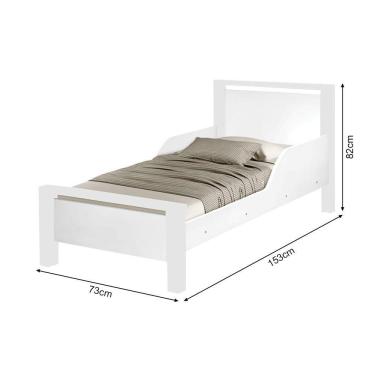 Imagem de Mini Cama Infantil Adesivada Branca Branco