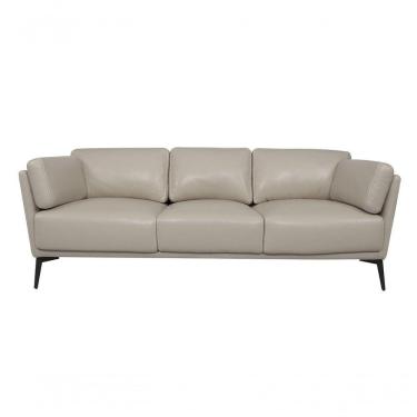 Imagem de Sofá De Couro Lexus 3 Lugares Grizzy - Mempra