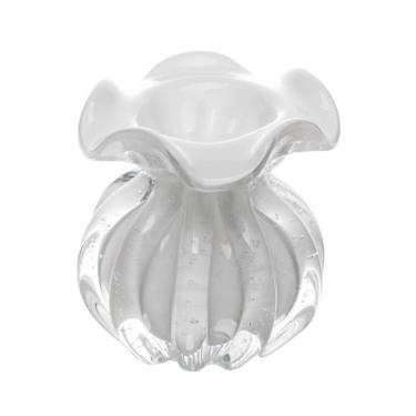 Imagem de Vaso Italy Em Vidro Branco Leitoso 10x11cm – Wolff