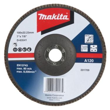 Imagem de Flap Disco 180 X 22.23 Mm Grão A120 Makita