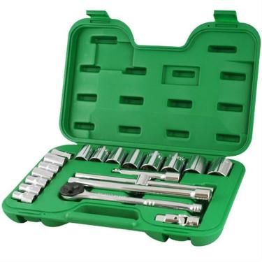 Imagem de Jogo de Soquetes Estriado de Encaixe 1-2 Crv com 20 Peças 204906br Belzer Jg.soquete Estr.enc.1-