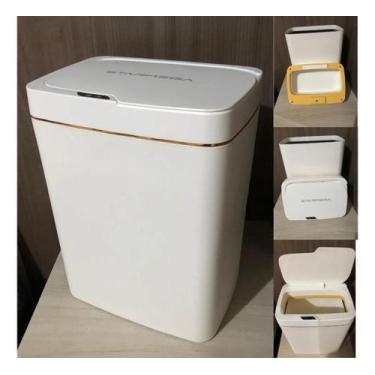 Imagem de Lixeira Inteligente 18L Sensor Automático Branco - Starmega