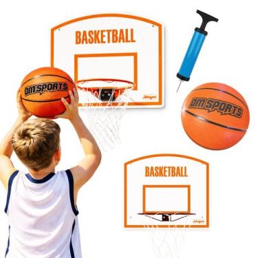 Imagem de Kit Bola Tabela Basquete Bomba de Ar Jogo Esporte Treino Mdf - EINSTOK