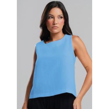 Imagem de Regata Básica Decote Redondo Azul Salvatore, G