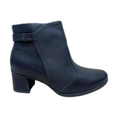 Imagem de Bota Piccadilly Cano Curto Salto Médio 654054 - Feminino-Feminino